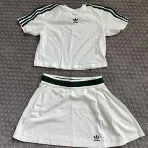 Vintage Adidas Tennis Skirt and Crop Top